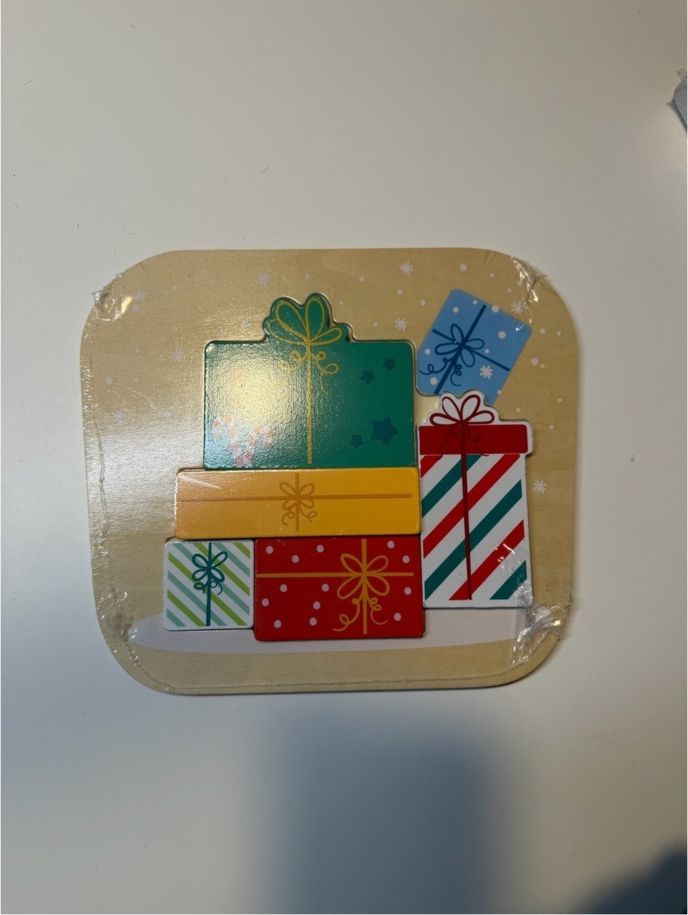 Colorful Wodden Stacked Gift Puzzle - Multicolor Kids Toy